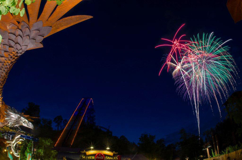 Nightly Fireworks show at Dollywood