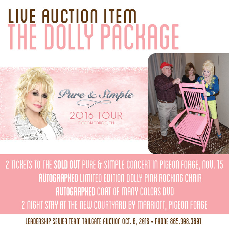Leadership Sevier Auction featuring Dolly Parton items