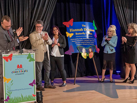 Dolly Parton Unveils Hannah Dennison Butterfly Garden At Vanderbilt Children’s Hospital