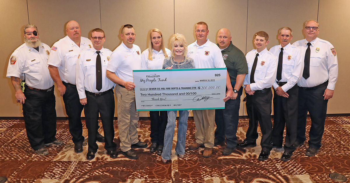 Dolly Parton with Sevier County Volunteer Fire Departments