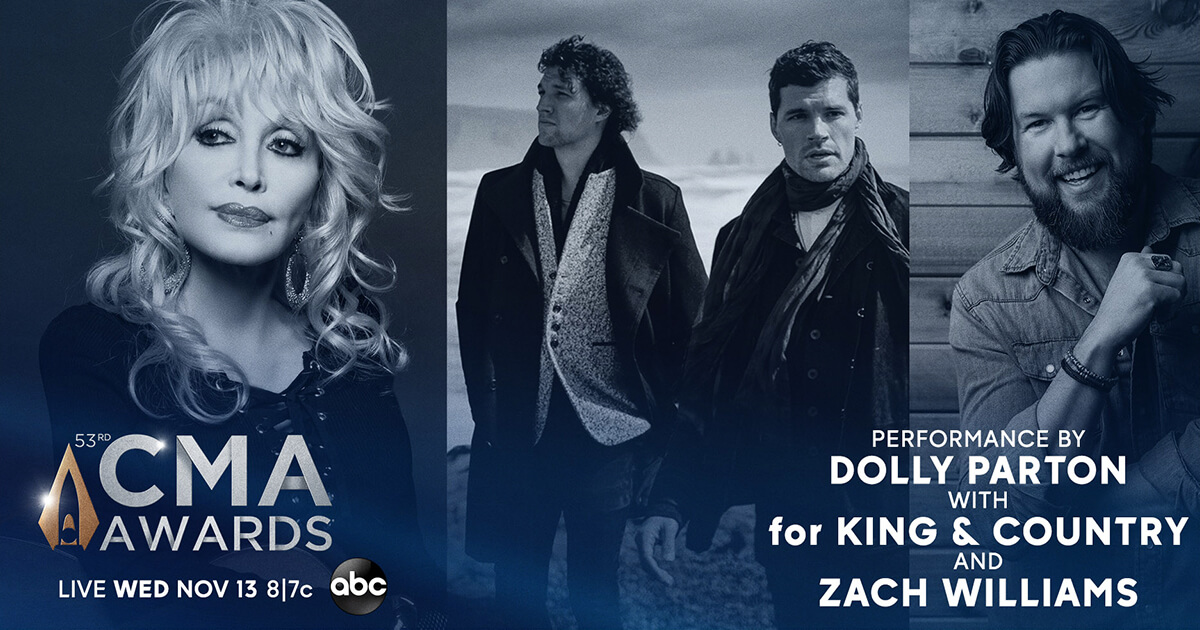 Dolly Parton, King & Country and Zach Williams at CMA Awards