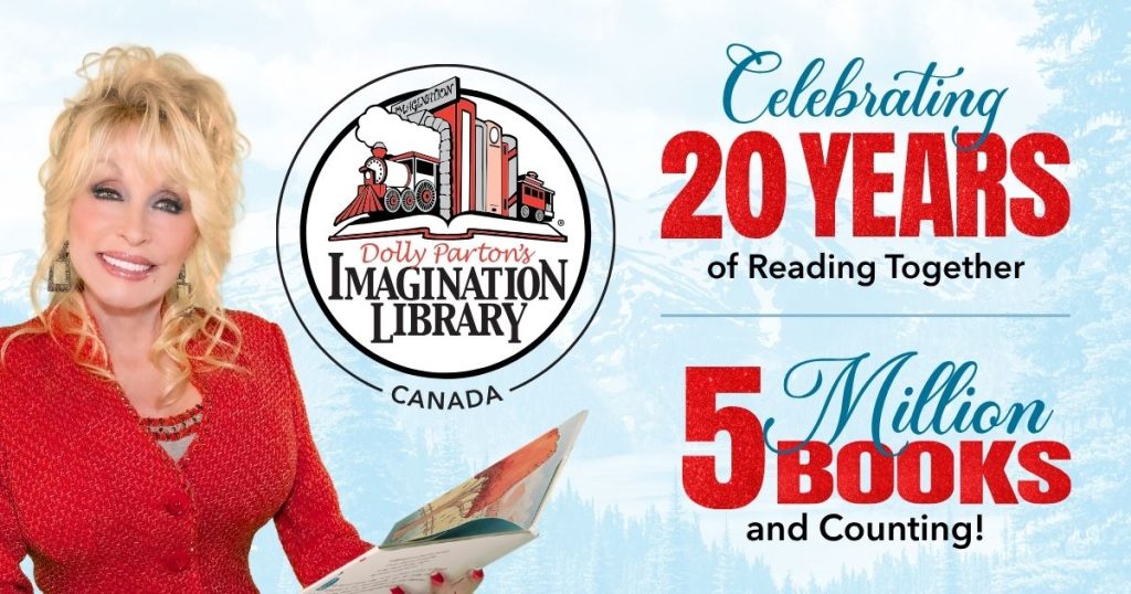 Canada Celebrates 20 Years of Dolly Parton's Imagination Library and 5 Million Books Gifted