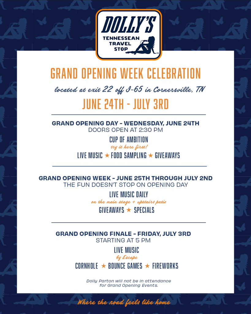 Dolly's Tennessean Travel Stop Grand Opening Week